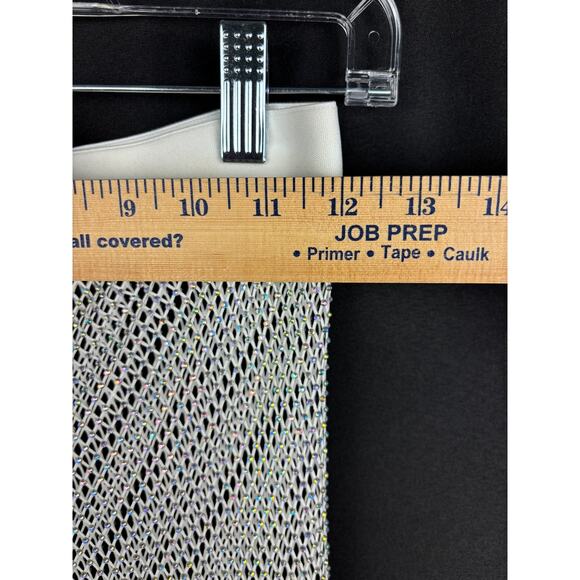 Forever 21 Rhinestone Straight Pants | Women’s Small | White Mesh NWT - Picture 5 of 8